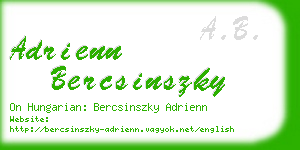 adrienn bercsinszky business card